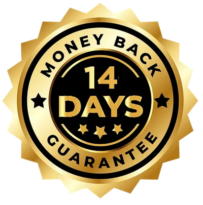 14-day money-back guarantee seal