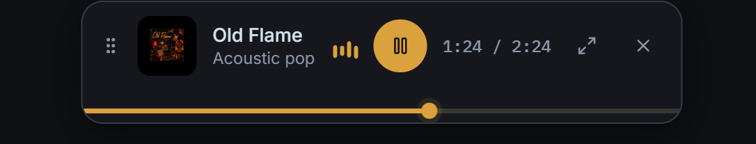 Persistent mini player