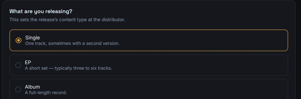 The Lyrixsa Publisher new-release step on a narrow screen.